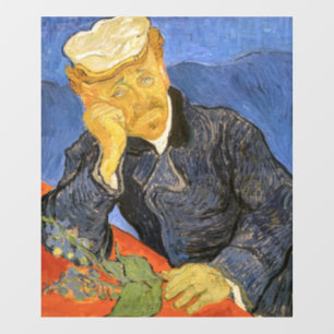 Vincent Van Gogh - Portret van dokter Paul Gachet Raamsticker
