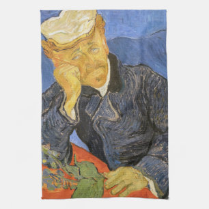 Vincent Van Gogh - Portret van dokter Paul Gachet Theedoek