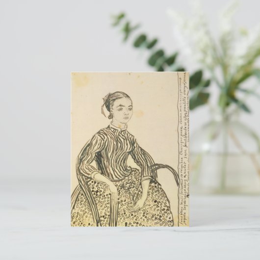 Vincent van Gogh | Portret van een jong meisje, 18 Briefkaart (Staand voorkant)