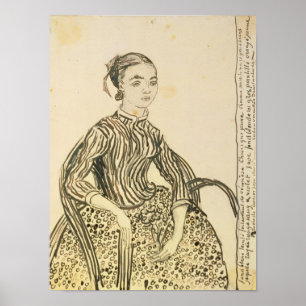 Vincent van Gogh Portret van een jong meisje, 18 Poster