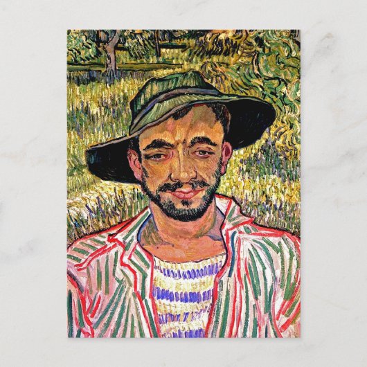 Vincent van Gogh - portret van een jonge boer Briefkaart (Voorkant)