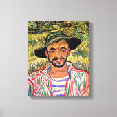 Vincent van Gogh - portret van een jonge boer Canvas Afdruk (Voorkant)