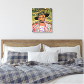 Vincent van Gogh - portret van een jonge boer Canvas Afdruk (Insitu (Slaapkamer))