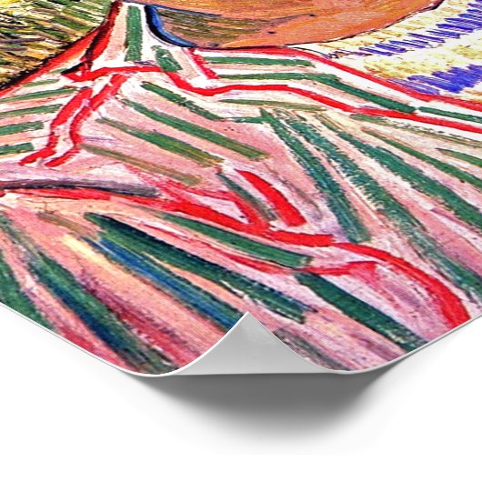 Vincent van Gogh - portret van een jonge boer Poster (Hoek)