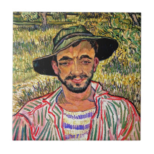 Vincent Van Gogh - Portret van een jonge boer Tegeltje