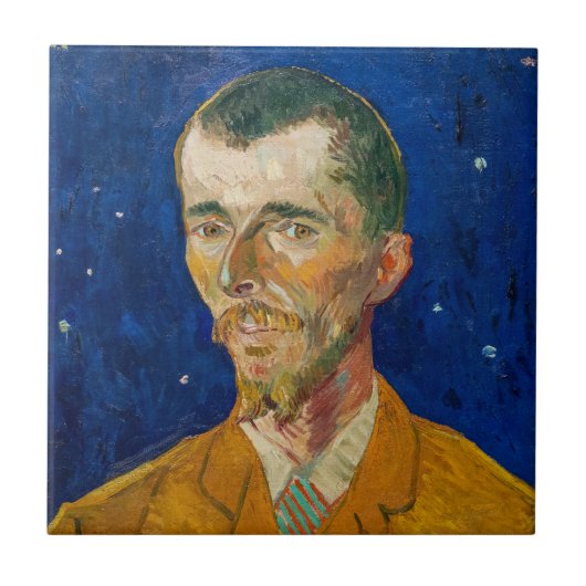 Vincent Van Gogh - Portret van Eugene Boch, Arles Tegeltje (Voorkant)