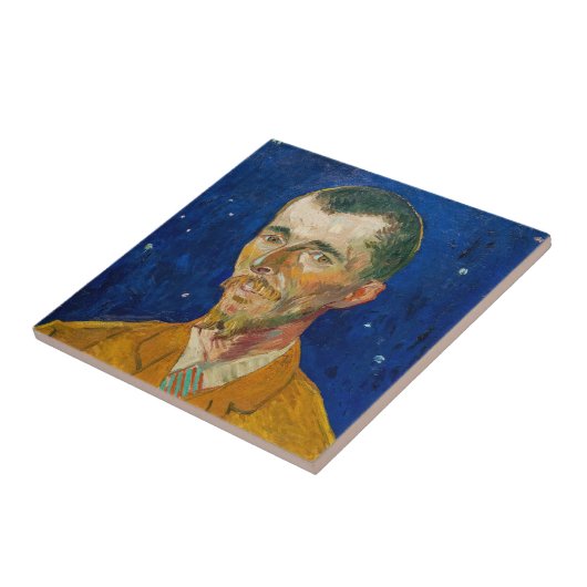 Vincent Van Gogh - Portret van Eugene Boch, Arles Tegeltje (Zijkant)