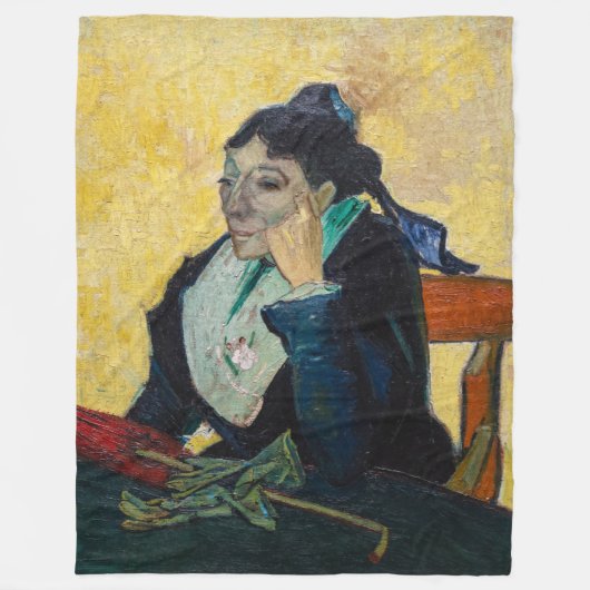 Vincent Van Gogh - Portret van Madame Ginoux Fleece Deken (Voorkant)