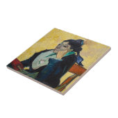 Vincent Van Gogh - Portret van Madame Ginoux Tegeltje (Zijkant)