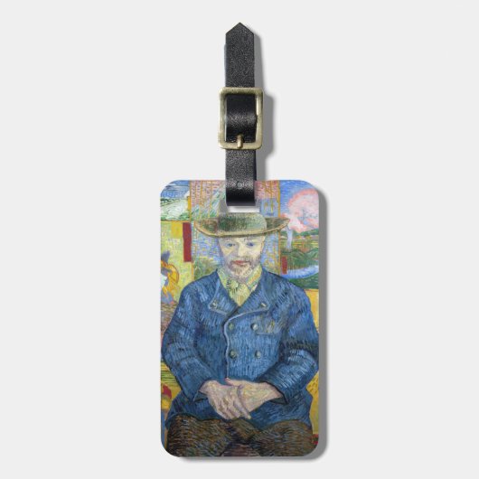 Vincent van Gogh - Portret van Pere Tanguy Bagagelabel (Voorkant verticaal)