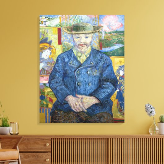 Vincent van Gogh - Portret van Pere Tanguy Canvas Afdruk (Insitu (Woonkamer))