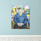 Vincent van Gogh - Portret van Pere Tanguy Canvas Afdruk (Insitu (Houten vloer))