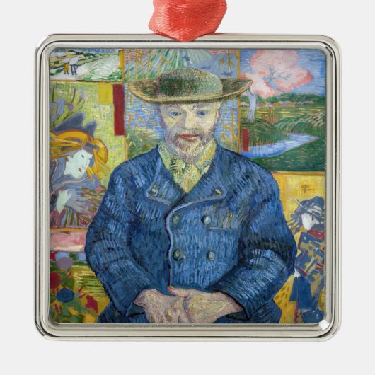 Vincent van Gogh - Portret van Pere Tanguy Metalen Ornament (Voorkant)