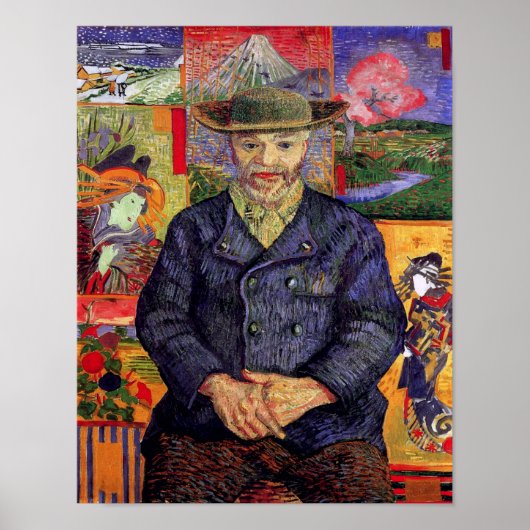 Vincent van Gogh - portret van Pere Tanguy Poster (Voorkant)