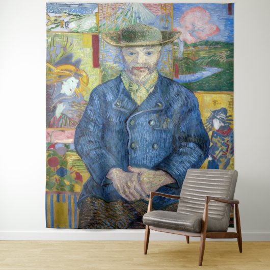 Vincent van Gogh - Portret van Pere Tanguy Wandkleed (In situ)