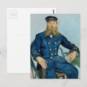 Vincent van Gogh Portret van postbode Joseph Rouli Briefkaart (Voorkant / Achterkant)