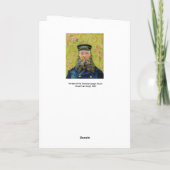 Vincent Van Gogh - Postbode Joseph Roulin Kaart (Achterkant)