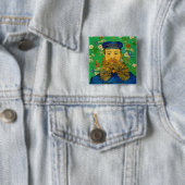 Vincent Van Gogh - Postbode Joseph Roulin Vierkante Button 5,1 Cm (In situ)