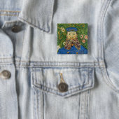 Vincent Van Gogh - Postbode Joseph Roulin Vierkante Button 5,1 Cm (In situ)