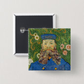 Vincent Van Gogh - Postbode Joseph Roulin Vierkante Button 5,1 Cm (Voorkant /achterkant)