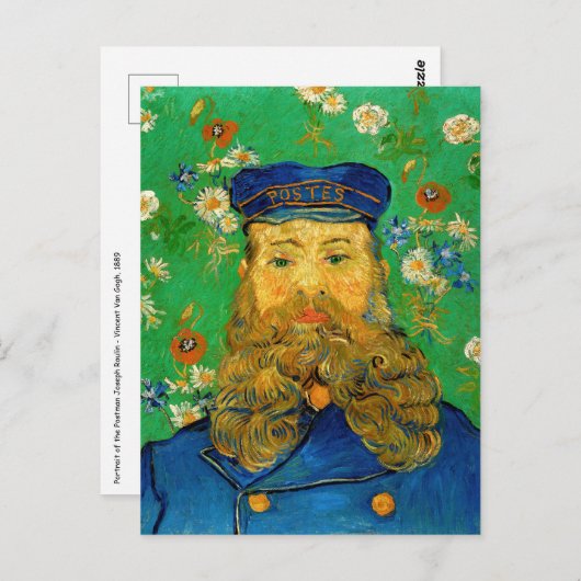 Vincent Van Gogh - Postman Joseph Roulin Briefkaart (Voorkant / Achterkant)