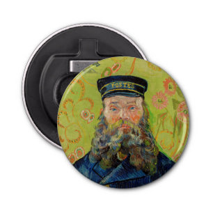 Vincent Van Gogh - Postman Joseph Roulin Button Flesopener