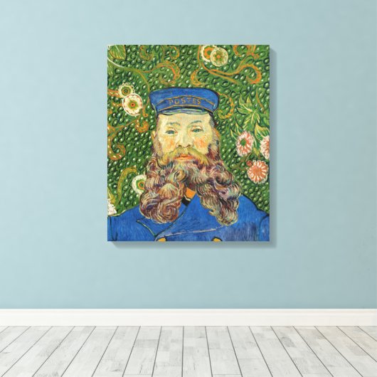 Vincent Van Gogh - Postman Joseph Roulin Canvas Afdruk (Insitu (Houten vloer))