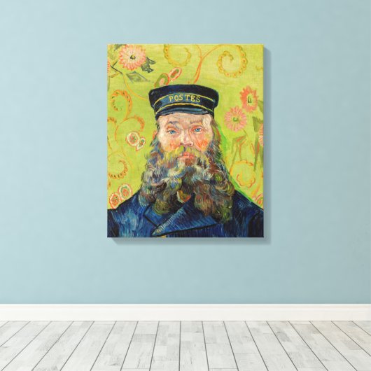 Vincent Van Gogh - Postman Joseph Roulin Canvas Afdruk (Insitu (Houten vloer))