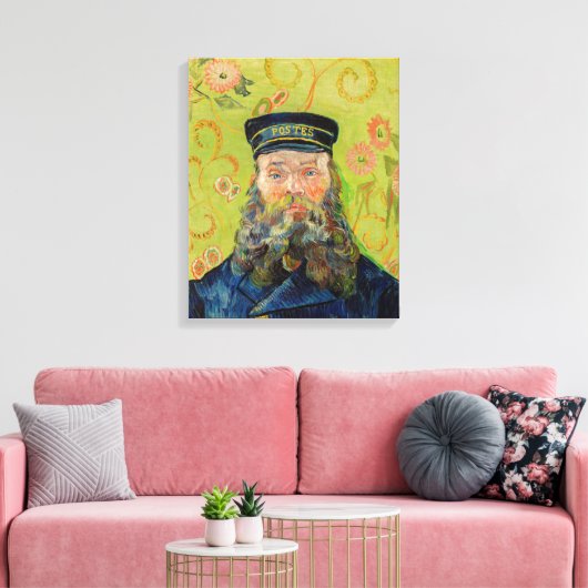 Vincent Van Gogh - Postman Joseph Roulin Canvas Afdruk (Insitu (Woonkamer))