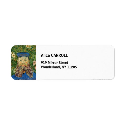 Vincent Van Gogh - Postman Joseph Roulin Etiket (Voorkant)