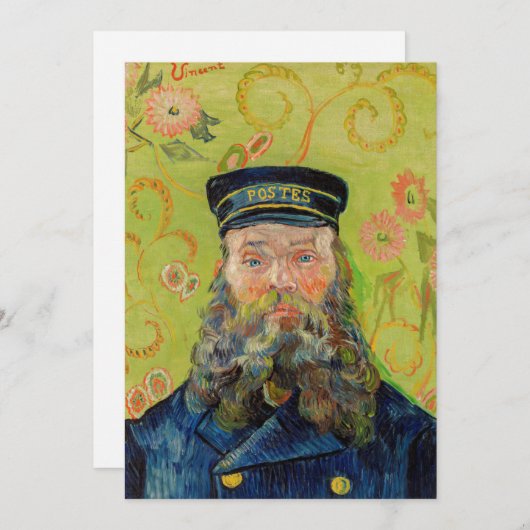 Vincent Van Gogh - Postman Joseph Roulin Kaart (Voorkant / Achterkant)