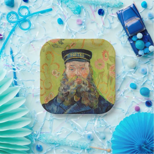 Vincent Van Gogh - Postman Joseph Roulin Papieren Bordje (Feest)
