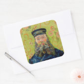 Vincent Van Gogh - Postman Joseph Roulin Vierkante Sticker (Envelop)