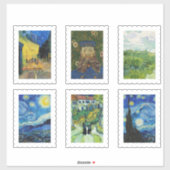 vincent van gogh postzegel sticker pack (Vel)