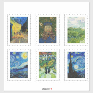 vincent van gogh postzegel sticker pack