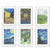 vincent van gogh postzegel sticker pack (Voorkant)