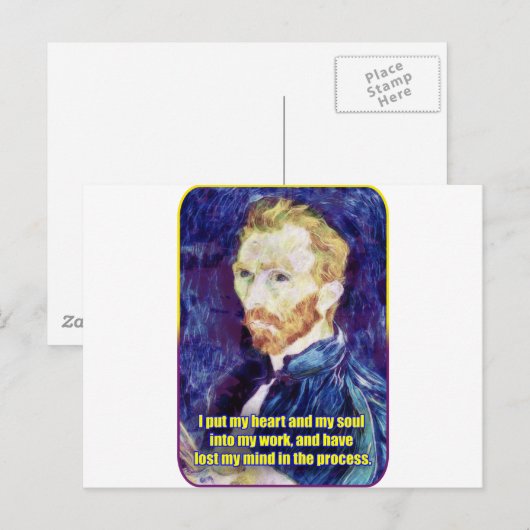 Vincent van Gogh - Quote Briefkaart (Voorkant / Achterkant)