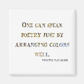 Vincent Van Gogh Quote Magneet (Voorkant)