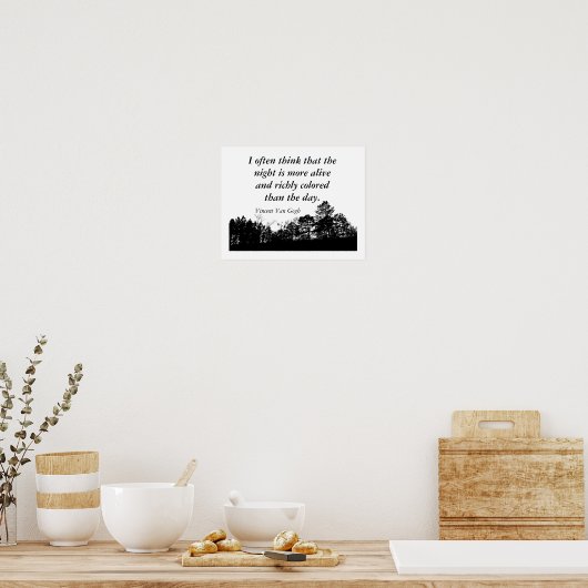 Vincent Van Gogh - Quote poster (Keuken)