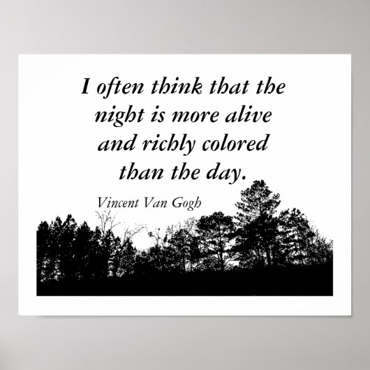 Vincent Van Gogh - Quote poster (Voorkant)