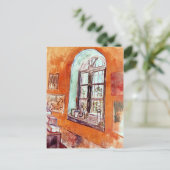 Vincent Van Gogh - Raam van Vincents studio Briefkaart (Staand voorkant)