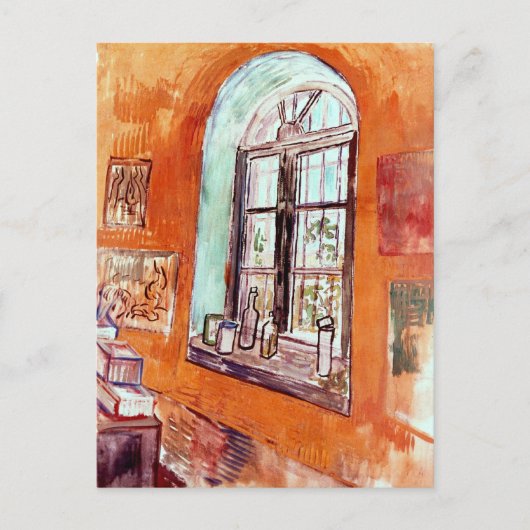 Vincent Van Gogh - Raam van Vincents studio Briefkaart (Voorkant)