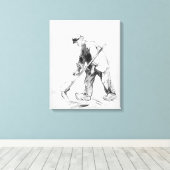 Vincent van Gogh | Reaper Canvas Afdruk (Insitu (Houten vloer))