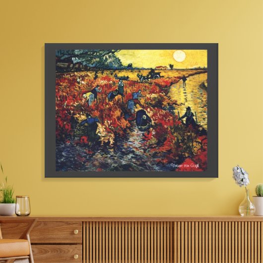 Vincent van Gogh, Red Vineyard Canvas Afdruk (Insitu (Woonkamer))