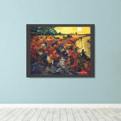 Vincent van Gogh, Red Vineyard Canvas Afdruk (Insitu (Houten vloer))
