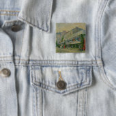 Vincent van Gogh | Restaurant de la Sirene Vierkante Button 5,1 Cm (In situ)