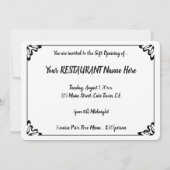 Vincent van Gogh Restaurant Soft Open Kaart (Achterkant)