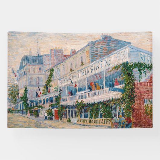 Vincent van Gogh - Restaurant van de Sirene Spandoek (Horizontaal)