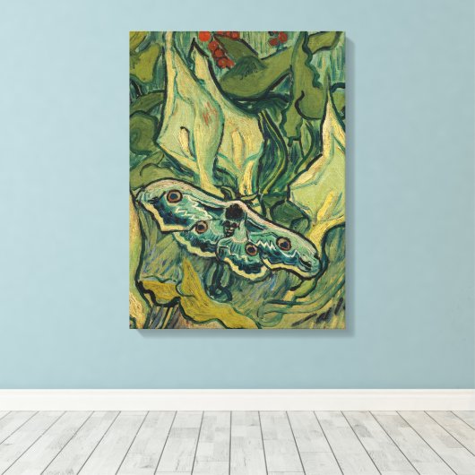 Vincent van Gogh - Reuzenpauw Canvas Afdruk (Insitu (Houten vloer))