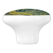 Vincent van Gogh - Reuzenpauw Keramische Knop (Zijkant)